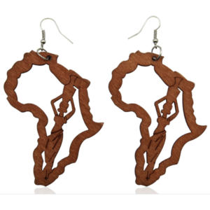 African Motherland Wooden Drop Earrings